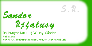 sandor ujfalusy business card