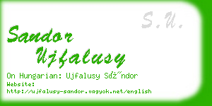 sandor ujfalusy business card